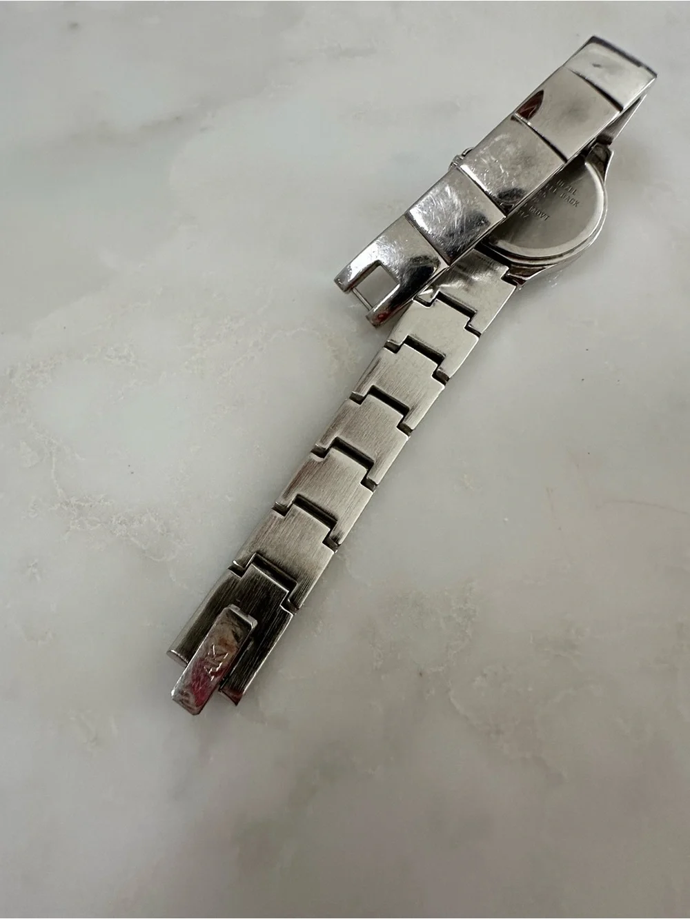 Vintage AK Anne Klein Diamond Ladies' Silvertone Quartz Wristwatch